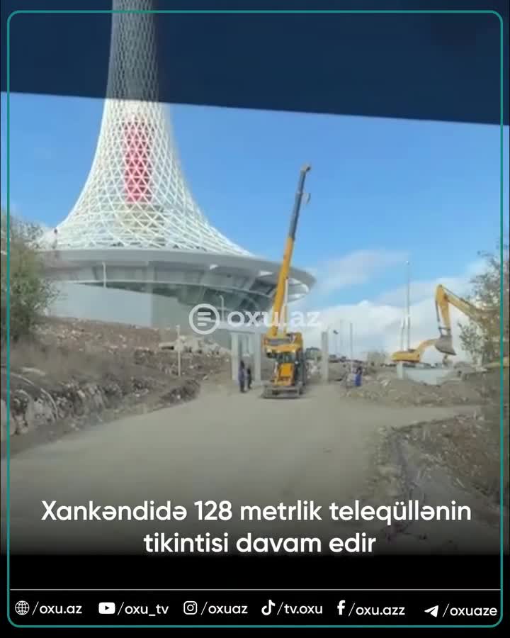 Xankəndidə müasir teleqüllə ucaldılır