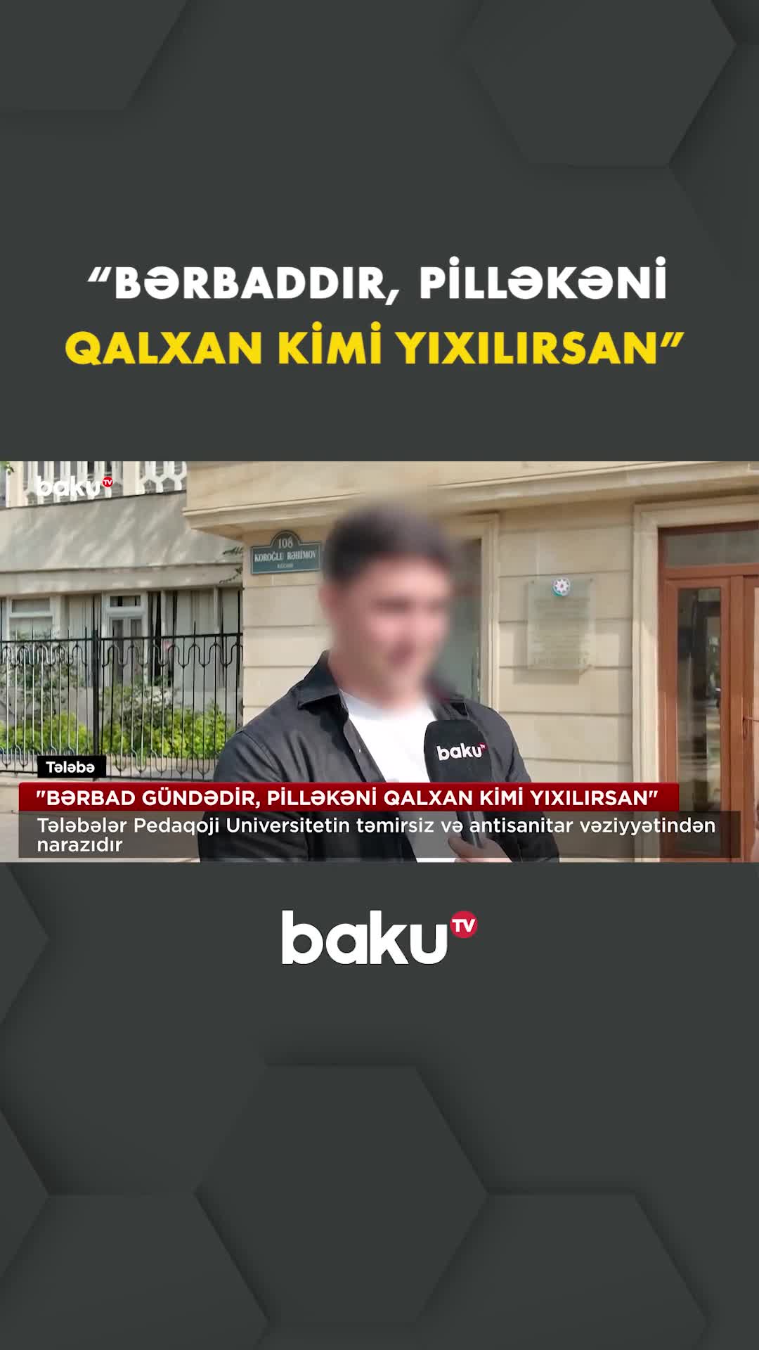 Pedaqoji universitetdən BİABIRÇI GÖRÜNTÜLƏR