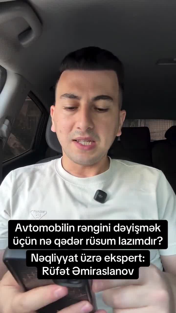 Avtomobilin rəngini dəyişmək üçün rüsum nə qədərdir? 