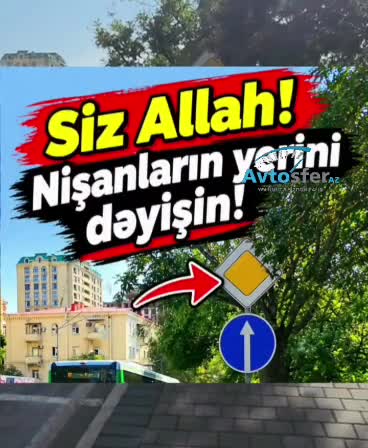 Nişan düzgün qoyulmayan yolda qəza 