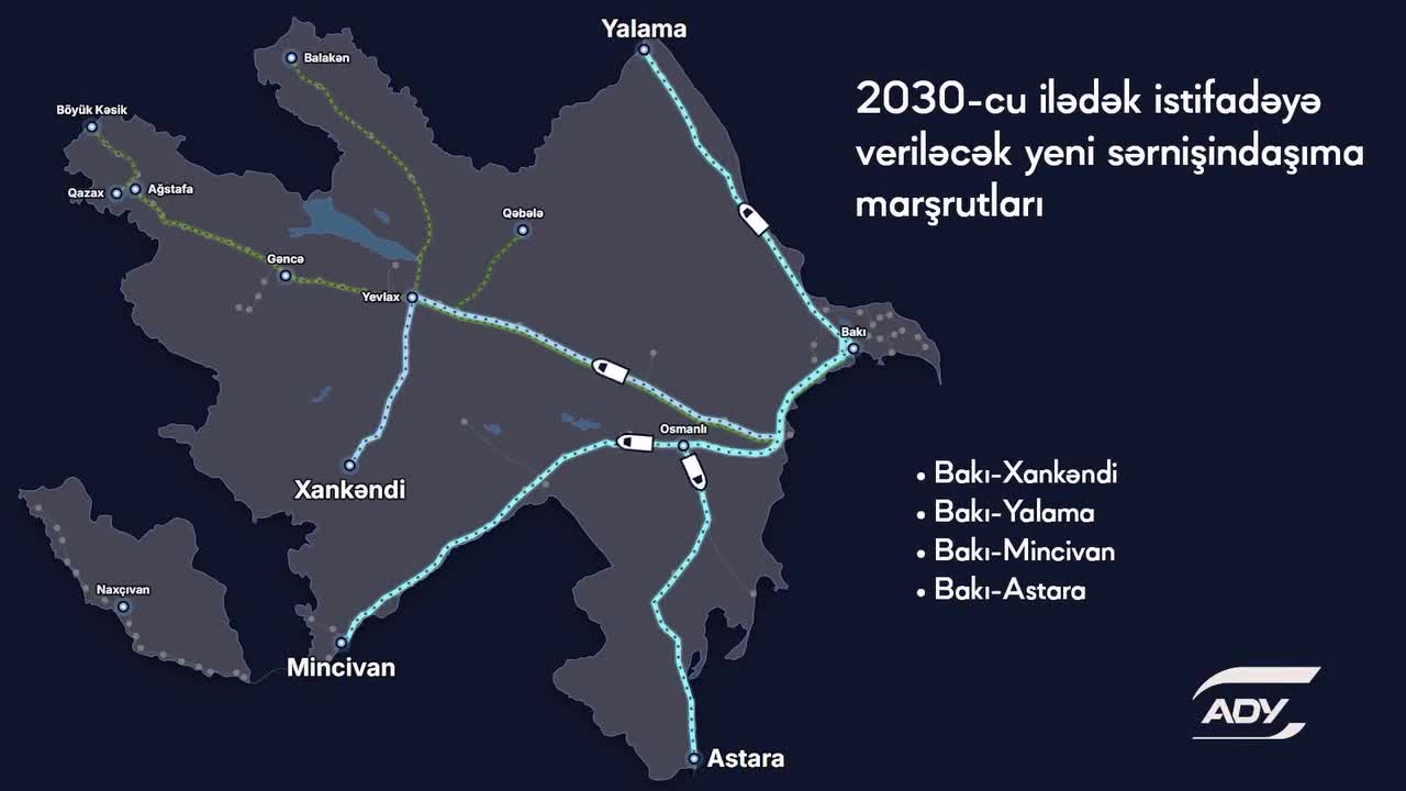 ADY 2030-cu ilədək 4 yeni sərnişindaşıma marşrutu açacaq