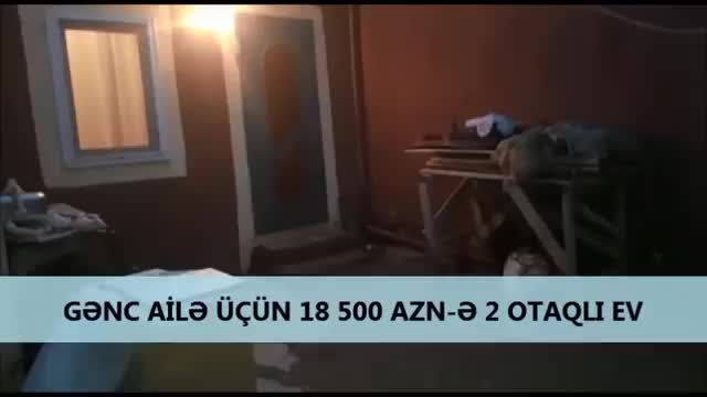 Genc aile üçün 18 500 AZN-e 2 otaqlı ev